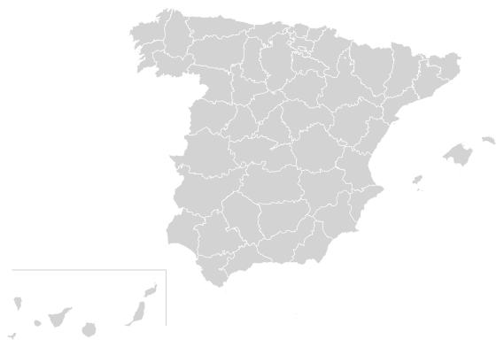 Blank Spain Map Provinces.svg